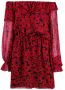 Saint Laurent poppy bedrukte jurk Rood - Thumbnail 1