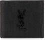 Saint Laurent Portemonnee met gekreukt-effect Zwart - Thumbnail 1