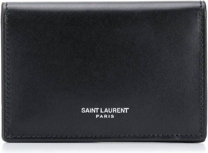 Saint Laurent Portemonnee met logo Zwart