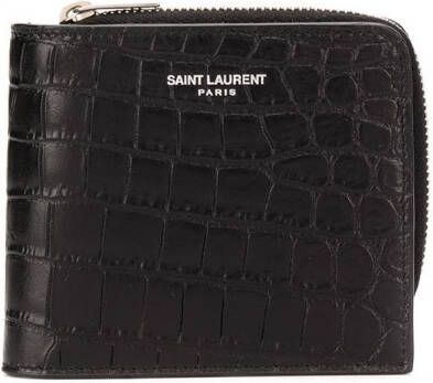 Saint Laurent Portemonnee met rits Zwart