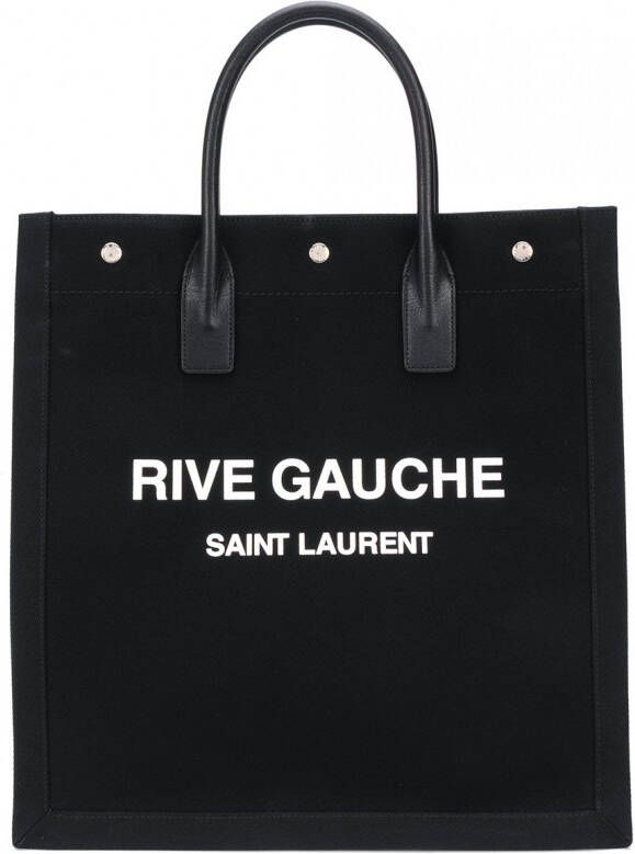 Saint Laurent Rive Gauche canvas draagtas Zwart