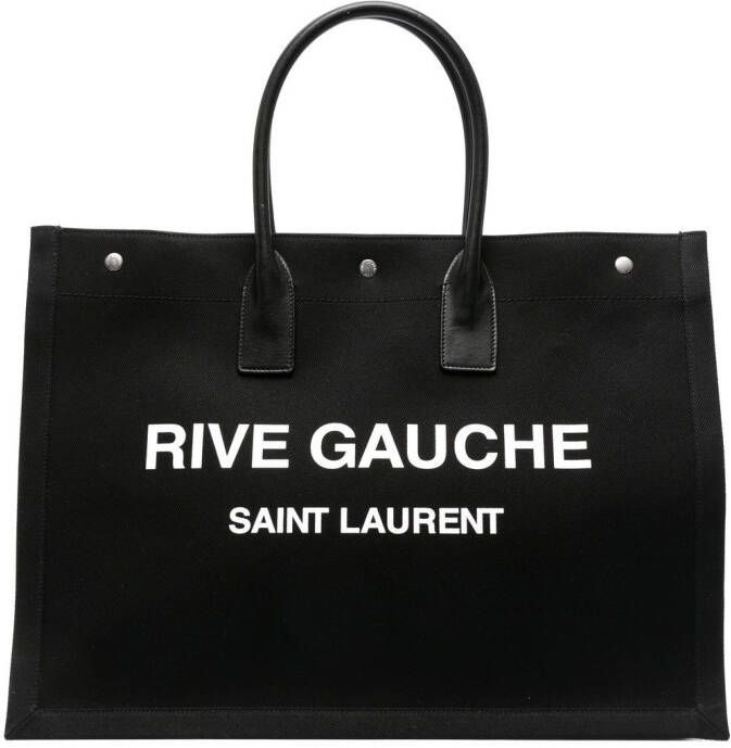 Saint Laurent Rive Gauche grote shopper Zwart