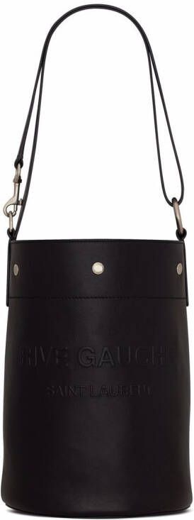 Saint Laurent Rive Gauche leren bucket-tas Zwart