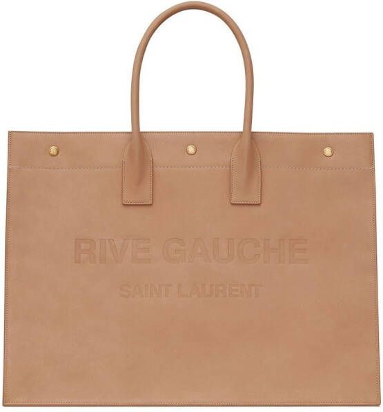 Saint Laurent Rive Gauche leren shopper Beige