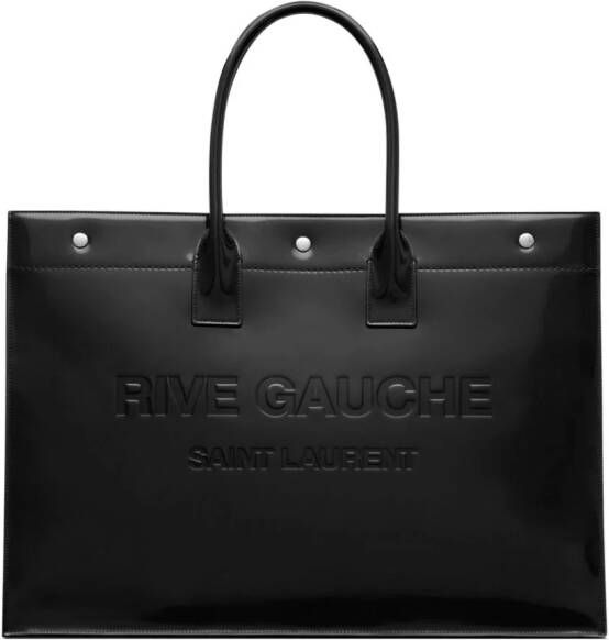 Saint Laurent Rive Gauche leren shopper Zwart