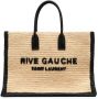 Saint Laurent Rive Gauche raffia shopper Beige - Thumbnail 1