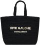 Saint Laurent Rive Gauche shopper met borduurwerk Zwart - Thumbnail 1