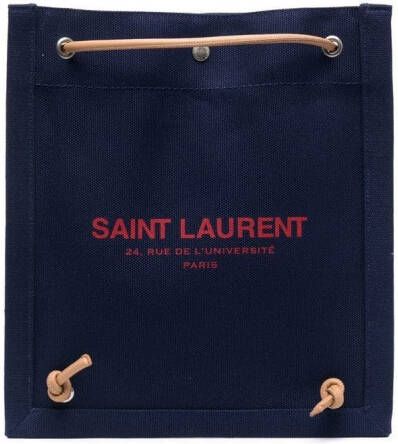 Saint Laurent Rugzak met logoprint Blauw