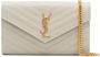 Saint Laurent Cassandra portemonnee met ketting Beige - Thumbnail 1