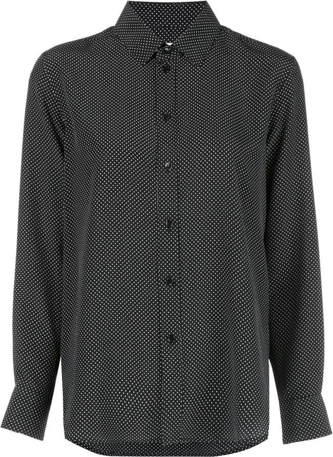 Saint Laurent Shirt met stippen Zwart