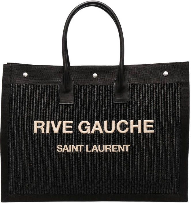 Saint Laurent Shopper met logoprint Zwart