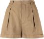 Saint Laurent Shorts met geplooid detail Groen - Thumbnail 1