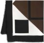 Saint Laurent Sjaal met geometrische print Zwart - Thumbnail 1