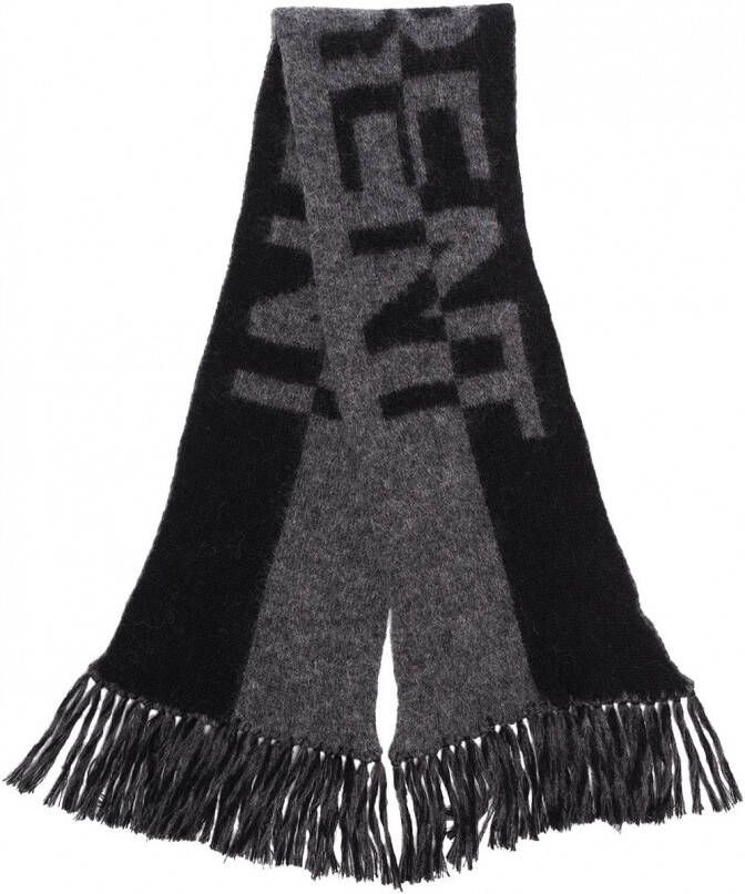 Saint Laurent Sjaal met logo Zwart