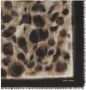 Saint Laurent Sjaal met luipaardprint Zwart - Thumbnail 1