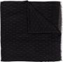 Saint Laurent Sjaal met monogram Zwart - Thumbnail 1