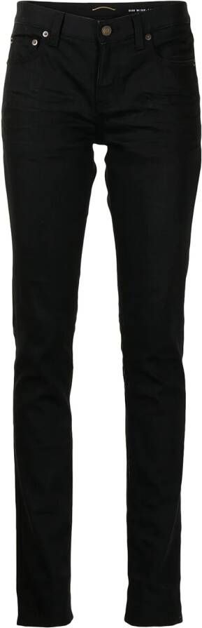 Saint Laurent Skinny jeans dames katoen Elastane 25 Zwart