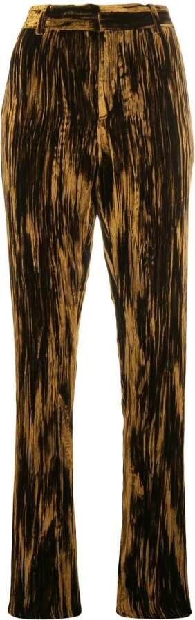 Saint Laurent slim high-waist trousers Metallic