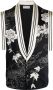 Saint Laurent Spencer met geborduurde bloemen Zwart - Thumbnail 1