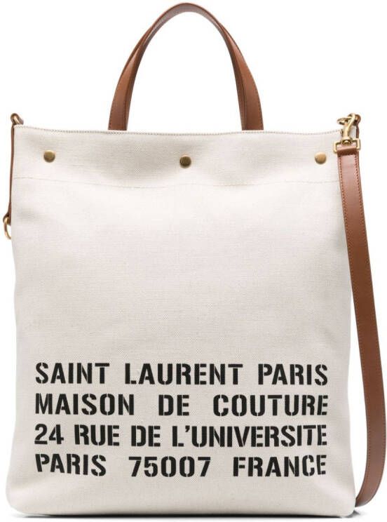 Saint Laurent Canvas shopper Beige