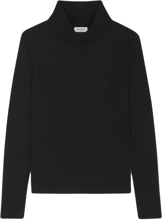 Saint Laurent Sweater met col Zwart