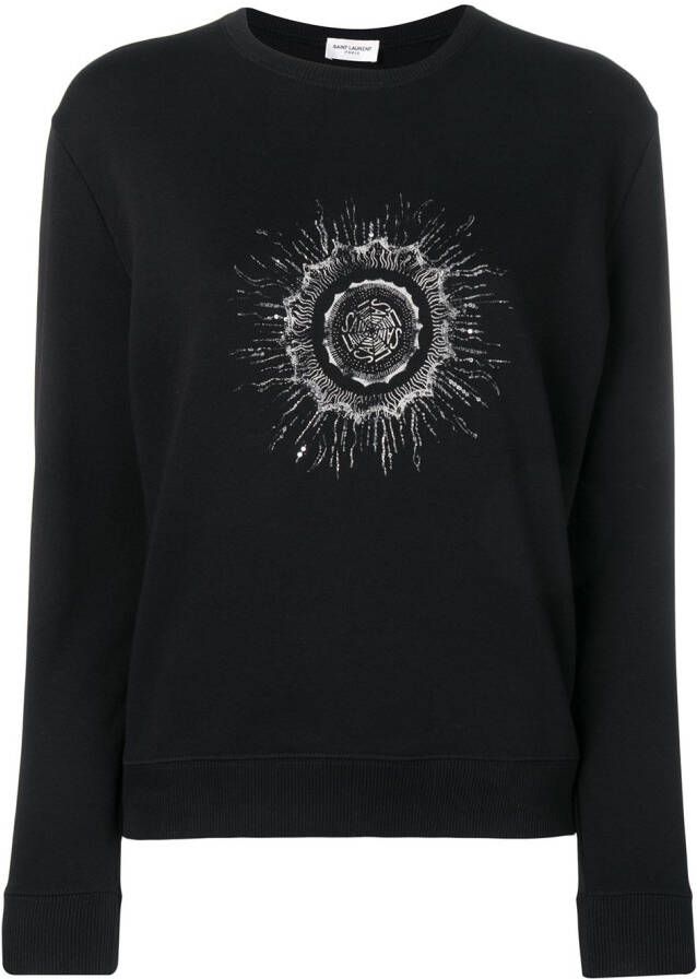 Saint Laurent Sweater met print Zwart