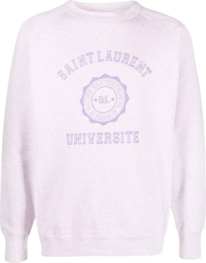 Saint Laurent Sweater met ronde hals Roze