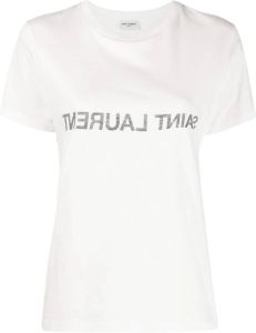 Saint Laurent T-shirt met logo Wit