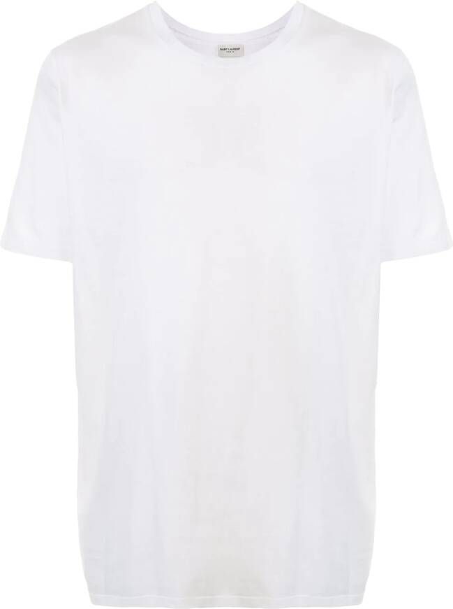Saint Laurent T-shirt met ronde hals Wit