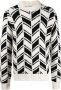 Saint Laurent Trui met chevron patroon Wit - Thumbnail 1
