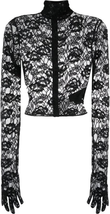 Saint Laurent Tulen blouse Zwart