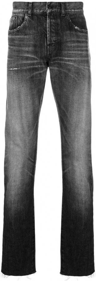 Saint Laurent vale jeans met rechte pijpen Grijs