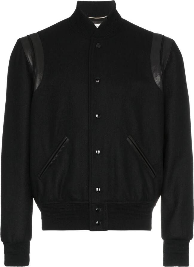 Saint Laurent Varsity jacket Zwart