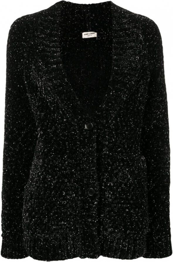 Saint Laurent Vest met V-hals Zwart