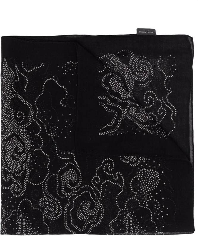 Saint Laurent Wollen sjaal Zwart