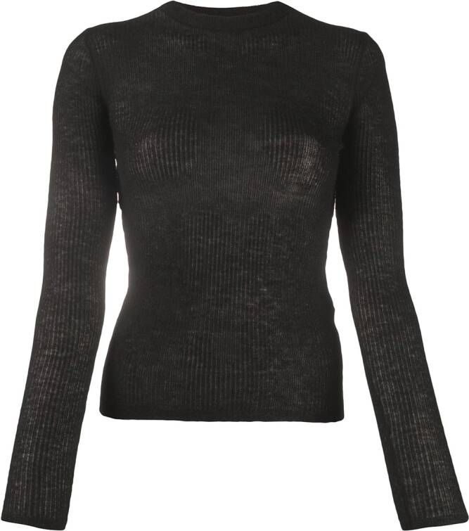 Saint Laurent Wollen top Zwart