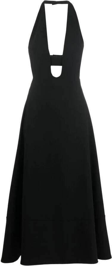 Saint Laurent Zijden jurk Zwart