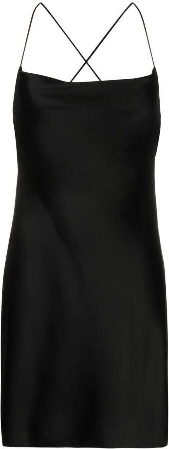 Saint Laurent Zijden mini-jurk Zwart