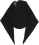 Saint Laurent Zijden sjaal Zwart - Thumbnail 1