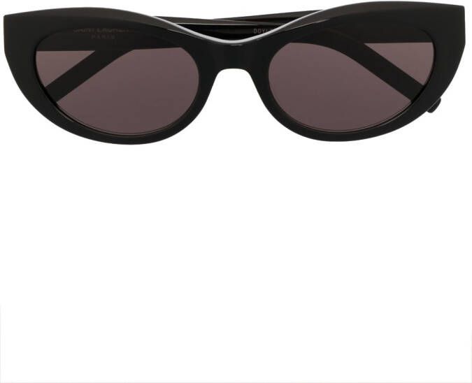 Saint Laurent Zonnebril met cat-eye montuur Zwart