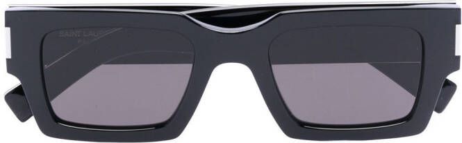 Saint Laurent Eyewear Zonnebril met vierkant montuur Zwart