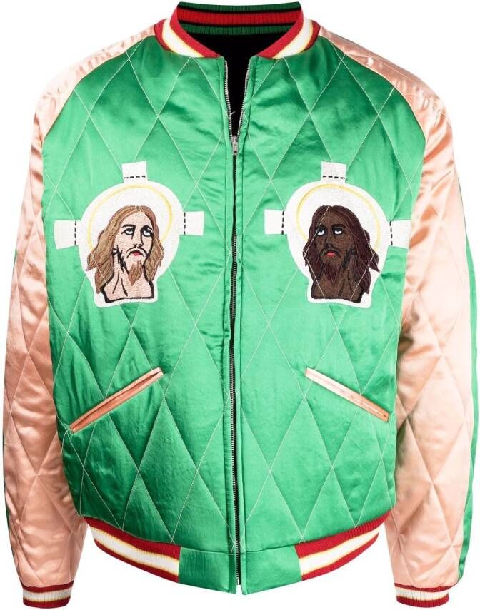 SAINT MXXXXXX Jack met geborduurde tekst Groen