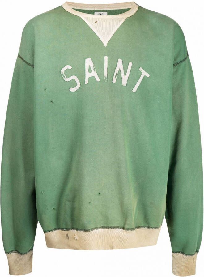 SAINT MXXXXXX Sweater met logoprint Groen