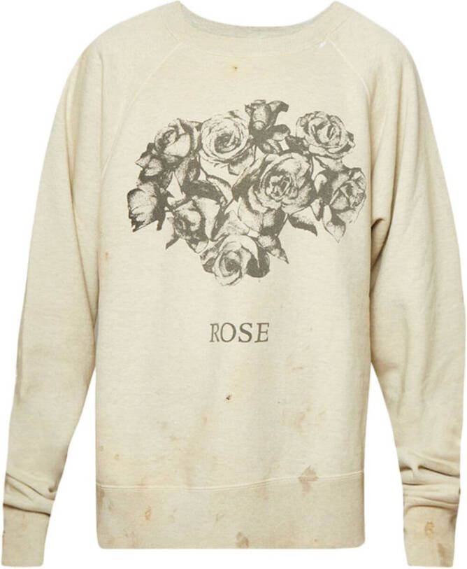 SAINT MXXXXXX Sweater met rozenprint Beige