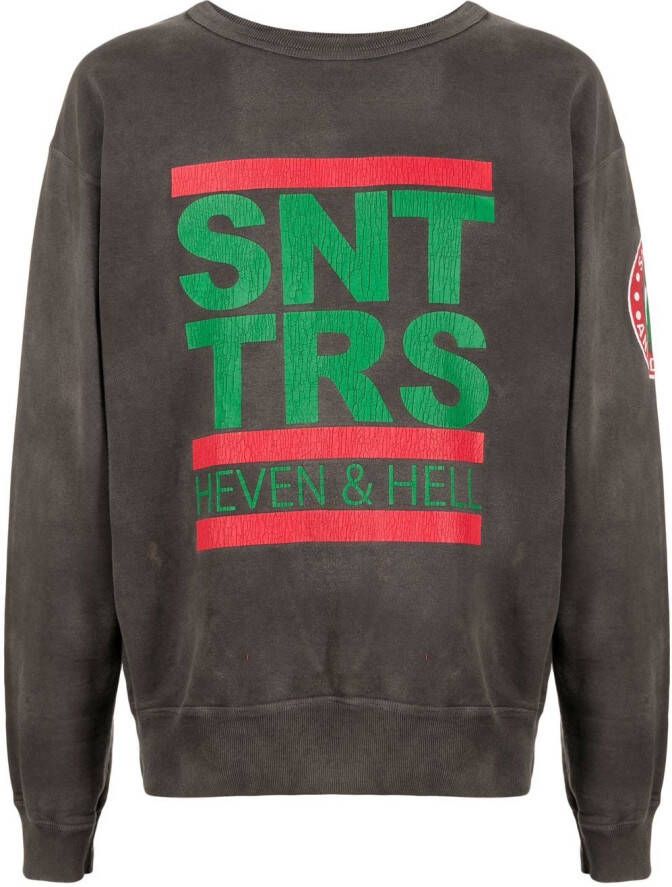 SAINT MXXXXXX Sweater met logoprint Grijs