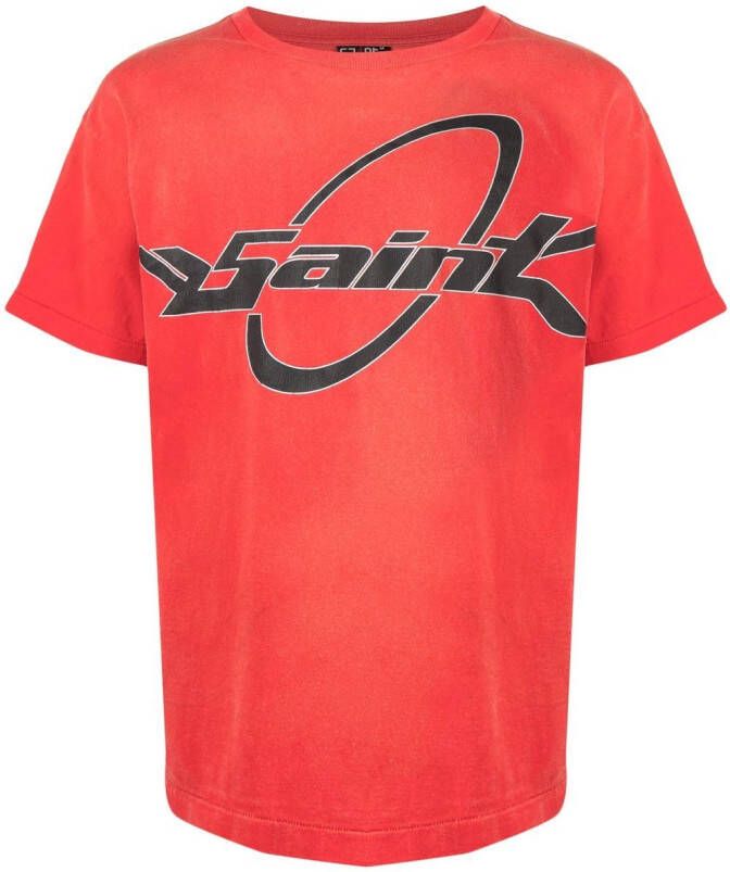 SAINT MXXXXXX T-shirt met logoprint Rood