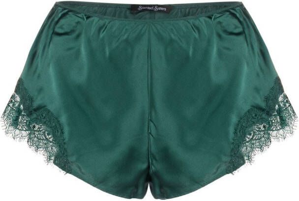 Sainted Sisters Zijden shorts Groen