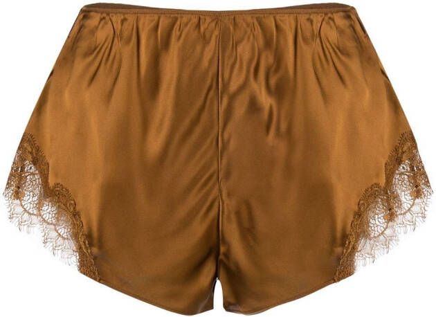 Sainted Sisters Zijden shorts Bruin