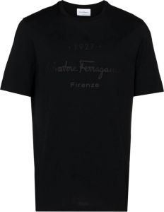 Salvatore Ferragamo 1927 T-shirt met print Zwart