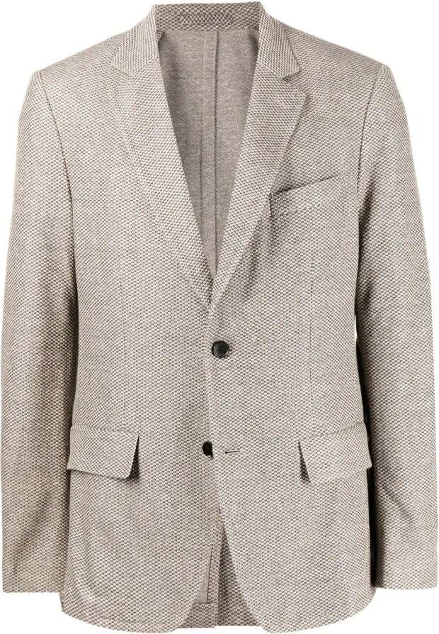 Ferragamo Blazerjack met enkele rij knopen Bruin